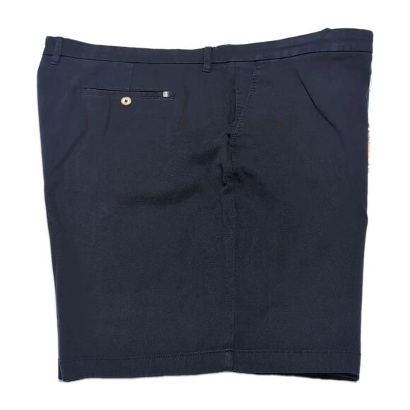 Robert Graham Shorts Mens Big & Tall Size 46 Navy Blue Twill Stretch Cotton NWT - Picture 2 of 12